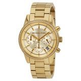 Buy Shop Michael Kors Ritz Gold Dial Gold Steel Strap Watch for Women - MK6356 USA Online