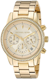 Buy Shop Michael Kors Ritz Gold Dial Gold Steel Strap Watch for Women - MK6356 USA Online