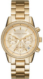 Buy Shop Michael Kors Ritz Gold Dial Gold Steel Strap Watch for Women - MK6356 USA Online