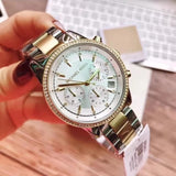 Buy Shop Michael Kors Ritz Gold Dial Two Tone Steel Strap Watch for Women - MK6322 USA Online