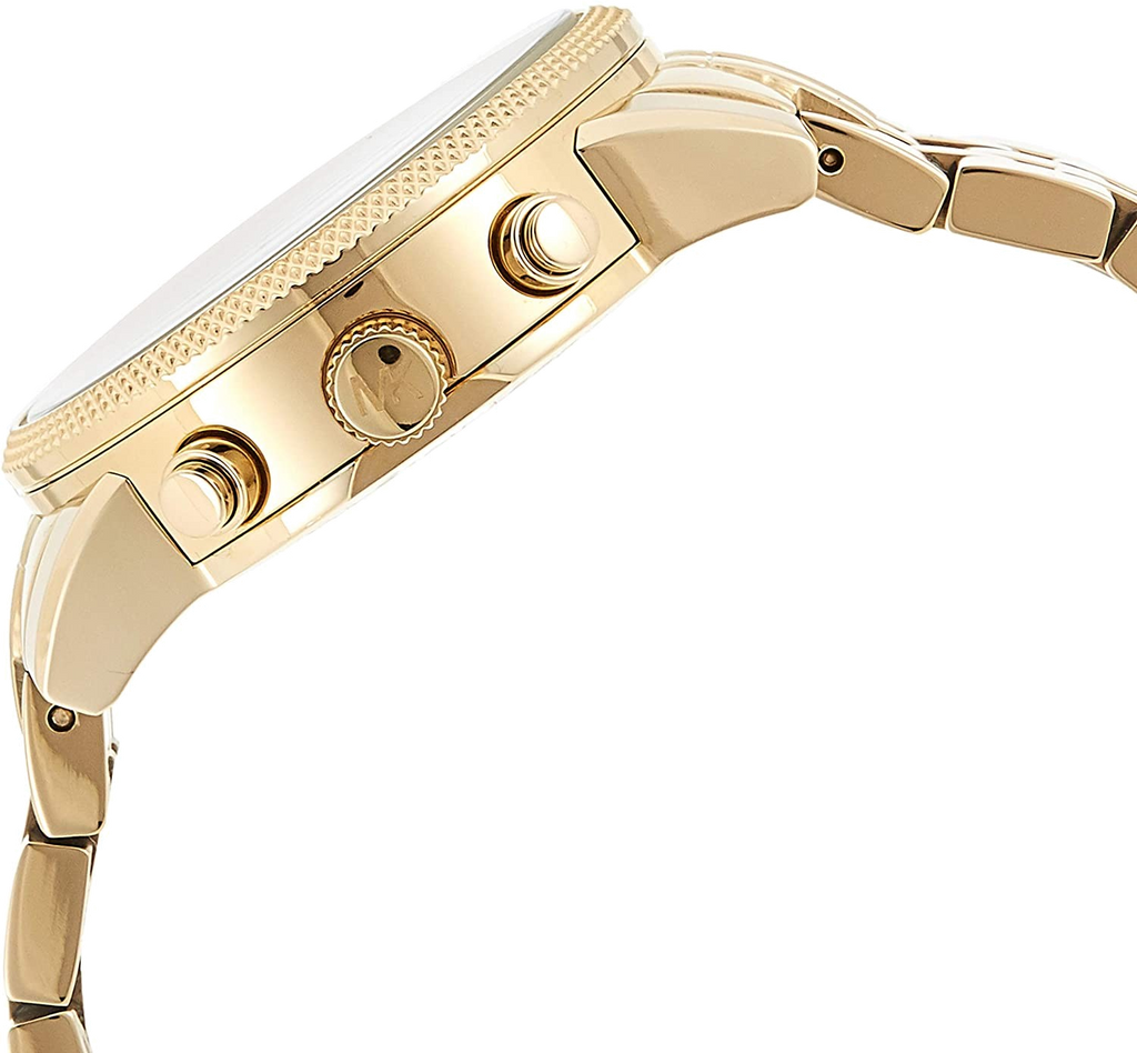Buy Shop Michael Kors Ritz Chronograph Gold Dial Gold Steel Strap Watch for Women - MK5676 USA Online