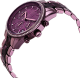 Buy Shop Michael Kors Ritz Chronograph Purple Dial Purple Steel Strap Watch For Women - MK6720 USA Online