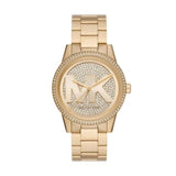 Buy Shop Michael Kors Ritz Pave Crystals Gold Dial Gold Steel Strap Watch for Women - MK6862 USA Online