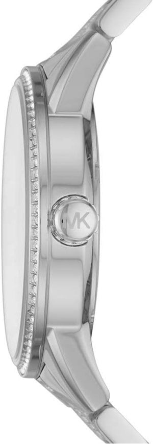 Buy Shop Michael Kors Ritz Pave Multicolored Dial Silver Steel Strap Watch for Women - MK6864 USA Online