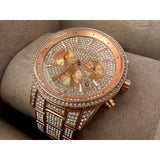 Buy Shop Michael Kors Ritz Three-Hand Glitz Rose Gold Dial Rose Gold Steel Strap Watch for Women - MK6748 USA Online