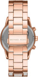Buy Shop Michael Kors Ritz Three-Hand Glitz Rose Gold Dial Rose Gold Steel Strap Watch for Women - MK6748 USA Online