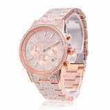 Buy Shop Michael Kors Ritz Three-Hand Glitz Rose Gold Dial Rose Gold Steel Strap Watch for Women - MK6748 USA Online