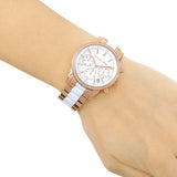Buy Shop Michael Kors Ritz White Dial Two Tone Steel Strap Watch for Women - MK6324 USA Online