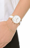 Buy Shop Michael Kors Ritz White Dial Two Tone Steel Strap Watch for Women - MK6324 USA Online