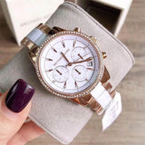 Buy Shop Michael Kors Ritz White Dial Two Tone Steel Strap Watch for Women - MK6324 USA Online