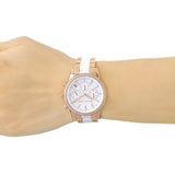 Buy Shop Michael Kors Ritz White Dial Two Tone Steel Strap Watch for Women - MK6324 USA Online