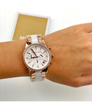 Buy Shop Michael Kors Ritz White Dial Two Tone Steel Strap Watch for Women - MK6324 USA Online