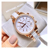 Buy Shop Michael Kors Ritz White Dial Two Tone Steel Strap Watch for Women - MK6324 USA Online