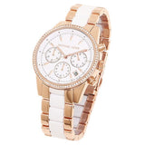 Buy Shop Michael Kors Ritz White Dial Two Tone Steel Strap Watch for Women - MK6324 USA Online