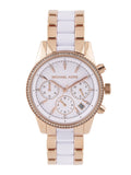 Buy Shop Michael Kors Ritz White Dial Two Tone Steel Strap Watch for Women - MK6324 USA Online