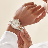 Buy Shop Michael Kors Ritz White Dial Two Tone Steel Strap Watch for Women - MK6474 USA Online