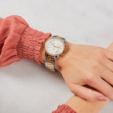 Buy Shop Michael Kors Ritz White Dial Two Tone Steel Strap Watch for Women - MK6474 USA Online