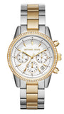Buy Shop Michael Kors Ritz White Dial Two Tone Steel Strap Watch for Women - MK6474 USA Online