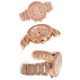 Buy Shop Michael Kors Uptown Glam Parker Chronograph Rose Gold Dial Steel Strap Watch for Women - MK5663 USA Online
