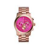 Buy Shop Michael Kors Runway Pink Dial Rose Gold Steel Strap Watch for Women - MK5931 USA Online