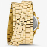 Buy Shop Michael Kors Runway 18K Gold-Plated Triple Wrap Gold Dial Gold Steel Strap Watch for Women - MK7450 USA Online