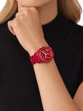 Buy Shop Michael Kors Runway Analog Chronograph Red Dial Red Steel Strap Watch for Women - MK7436 USA Online