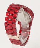 Buy Shop Michael Kors Runway Analog Chronograph Red Dial Red Steel Strap Watch for Women - MK7436 USA Online