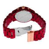 Buy Shop Michael Kors Runway Analog Chronograph Red Dial Red Steel Strap Watch for Women - MK7436 USA Online