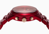 Buy Shop Michael Kors Runway Analog Chronograph Red Dial Red Steel Strap Watch for Women - MK7436 USA Online
