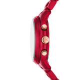 Buy Shop Michael Kors Runway Analog Chronograph Red Dial Red Steel Strap Watch for Women - MK7436 USA Online