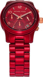 Buy Shop Michael Kors Runway Analog Chronograph Red Dial Red Steel Strap Watch for Women - MK7436 USA Online