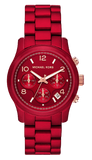 Buy Shop Michael Kors Runway Analog Chronograph Red Dial Red Steel Strap Watch for Women - MK7436 USA Online