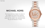 Buy Shop Michael Kors Runway Analog Crystals Rose Gold Dial Two Tone Steel Strap Watch for Women - MK7355 USA Online