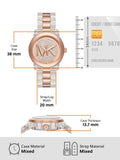 Buy Shop Michael Kors Runway Analog Crystals Rose Gold Dial Two Tone Steel Strap Watch for Women - MK7355 USA Online