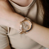 Buy Shop Michael Kors Runway Analog Crystals Rose Gold Dial Two Tone Steel Strap Watch for Women - MK7355 USA Online