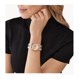 Buy Shop Michael Kors Runway Analog Crystals Rose Gold Dial Two Tone Steel Strap Watch for Women - MK7355 USA Online