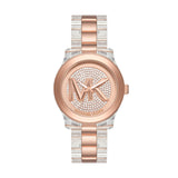 Buy Shop Michael Kors Runway Analog Crystals Rose Gold Dial Two Tone Steel Strap Watch for Women - MK7355 USA Online