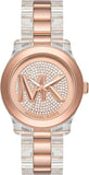 Buy Shop Michael Kors Runway Analog Crystals Rose Gold Dial Two Tone Steel Strap Watch for Women - MK7355 USA Online