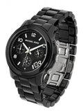 Buy Shop Michael Kors Runway Black Ceramic Dial Black Steel Strap Watch for Women - MK5162 USA Online