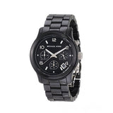 Buy Shop Michael Kors Runway Black Ceramic Dial Black Steel Strap Watch for Women - MK5162 USA Online