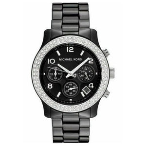 Buy Shop Michael Kors Runway Black Dial Black Steel Strap Watch for Women - MK5190 USA Online