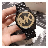 Buy Shop Michael Kors Runway Black Dial Black Steel Strap Watch for Women - MK6057 USA Online