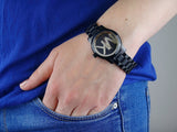 Buy Shop Michael Kors Runway Black Dial Black Steel Strap Watch for Women - MK6057 USA Online