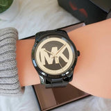 Buy Shop Michael Kors Runway Black Dial Black Steel Strap Watch for Women - MK6057 USA Online