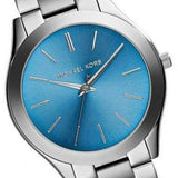 Buy Shop Michael Kors Runway Blue Dial Silver Steel Strap Watch for Women - MK3292 USA Online
