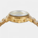 Buy Shop Michael Kors Runway Chronograph Analog Gold Dial Gold Steel Strap Watch for Women - MK7452 USA Online