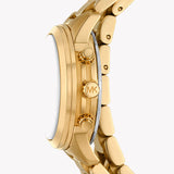Buy Shop Michael Kors Runway Chronograph Analog Gold Dial Gold Steel Strap Watch for Women - MK7452 USA Online