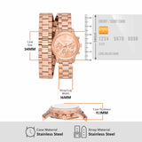 Buy Shop Michael Kors Runway Chronograph Analog Rose Gold Dial Rose Gold Steel Strap Watch for Women - MK7453 USA Online