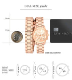 Buy Shop Michael Kors Runway Chronograph Analog Rose Gold Dial Rose Gold Steel Strap Watch for Women - MK7453 USA Online