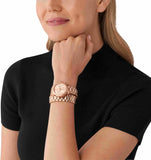 Buy Shop Michael Kors Runway Chronograph Analog Rose Gold Dial Rose Gold Steel Strap Watch for Women - MK7453 USA Online